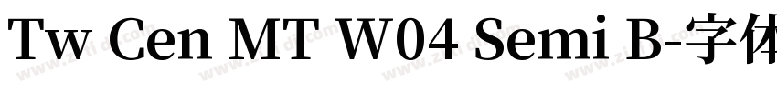 Tw Cen MT W04 Semi B字体转换